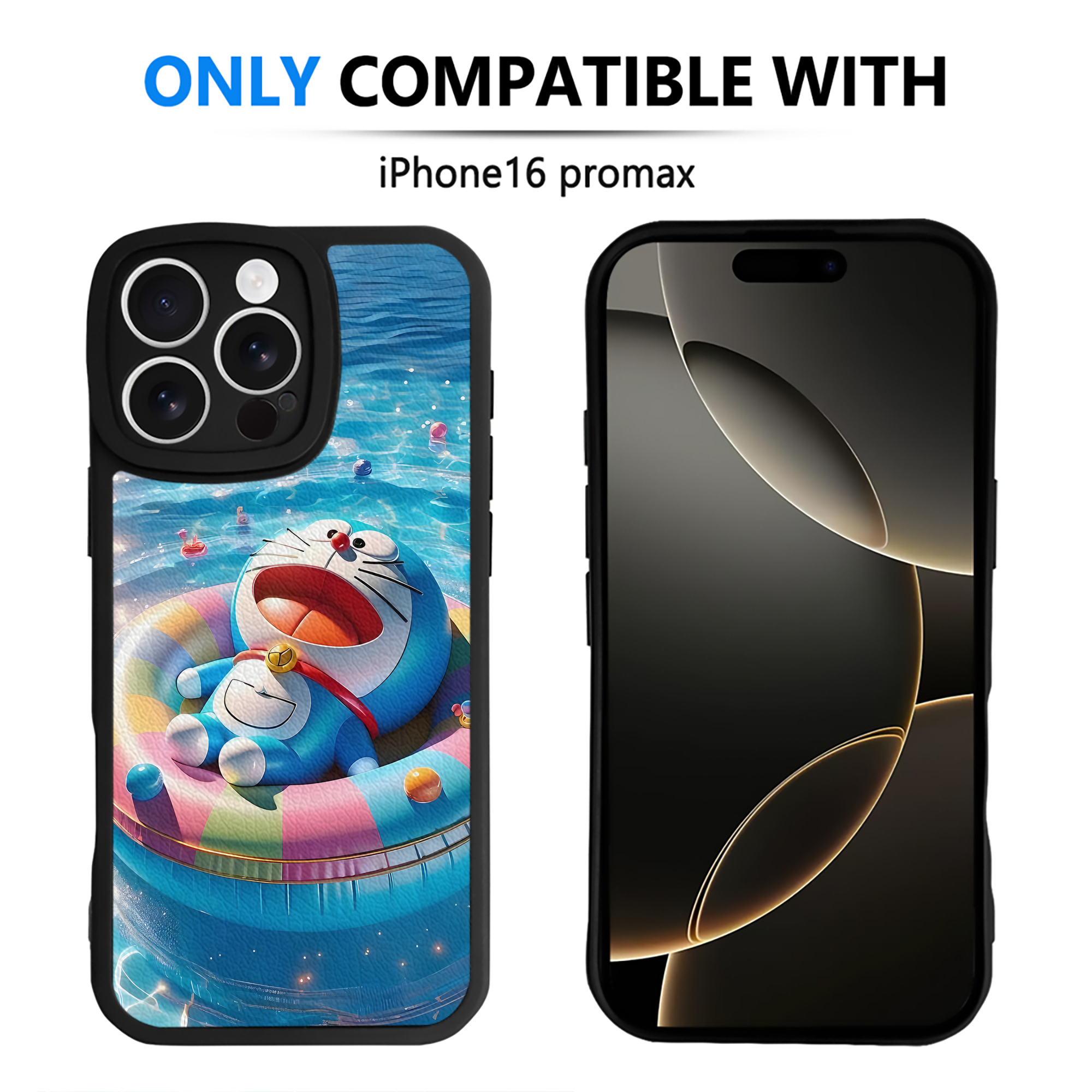 （画像用） ドラえもん Doraemon 【iPhone 16シリーズ対応】シリコンスマホケース（レザー調） 材質：シリコン